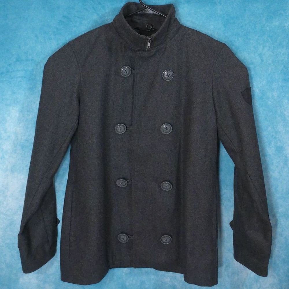 Makia Wool Blend Double Breasted Women's Coat, Gray, Size Medium